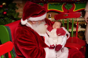 baby visiting santa