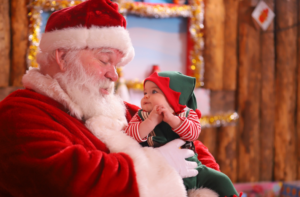 baby visit santa experience at santas magical cabin in ilac